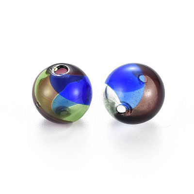 Transparent Handmade Blown Glass Globe Beads GLAA-T012-32-1