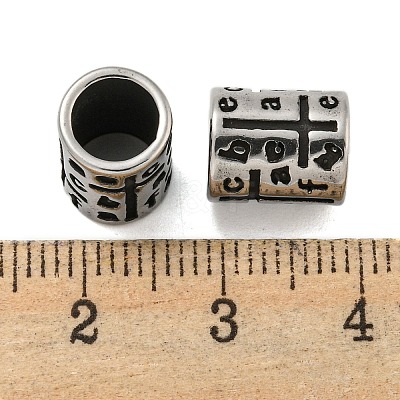Column 304 Stainless Steel European Beads LS-STAS-E214-10AS-03-1