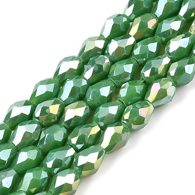 Opaque Solid Color Electroplate Glass Beads Strands LS-EGLA-N013-P4mm-B04-1