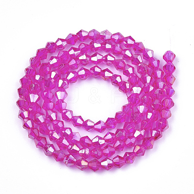 Electroplate Glass Beads Strands EGLA-Q118-4mm-A01-1