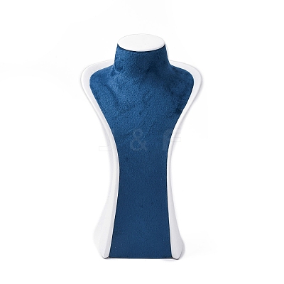 Bust Shaped PU Leather Jewelry Display Stands for Necklaces AJEW-A068-03A-1