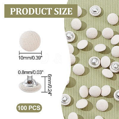 100Pcs 1-Hole Aluminum Buttons DIY-NB0007-77D-1