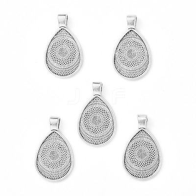 Alloy Pendant Cabochon Settings X-PALLOY-E436-87AS-1