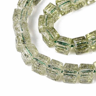 Crackle Transparent Glass Beads Strands GLAA-N062-6mm-02-1