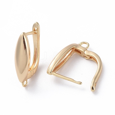 Brass Hoop Earring Findings with Latch Back Closure KK-L180-114G-1