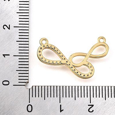 Brass Micro Pave Clear Cubic Zirconia Pendants KK-U065-12G-1