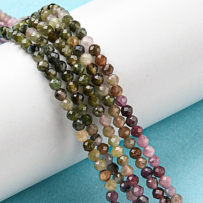 Natural Multicolor Tourmaline Beads Strands G-G0005-C04-1