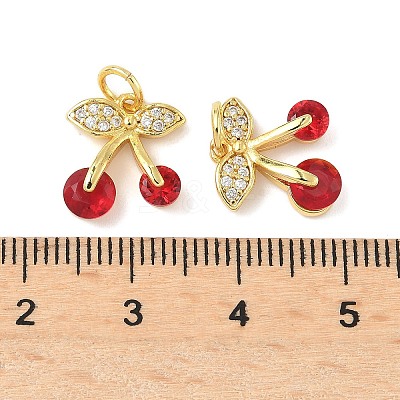 Brass Micro Pave Cubic Zirconia Pendants KK-I355-02G-01-1