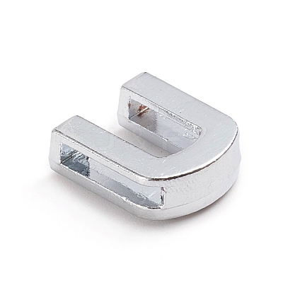 Alloy Slide Charms ALRI-WH0005-09U-P-1