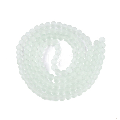 Baking Paint Transparent Glass Bead Strands GLAA-S031-8mm-29-1
