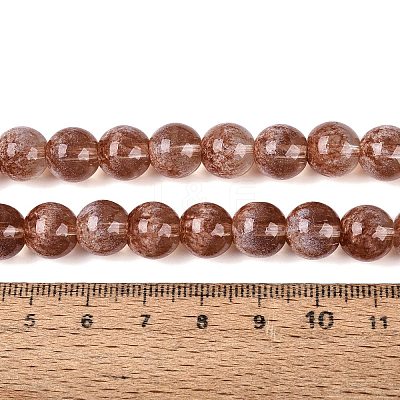 Transparent Half Spray Painted Glass Beads Strands GLAA-Q110-02A-08-1