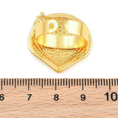 Ocean Brass Cuff Open Rings KK-CBA5A76-04G-03-1