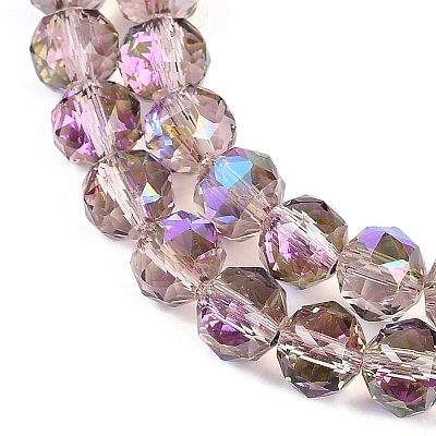 Transparent Electroplate Glass Beads Strands EGLA-N002-34C-C28-1