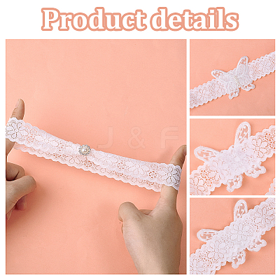 1 Set Butterfly Polyester Garter Leg Ring Sets DIY-OC0013-43A-1
