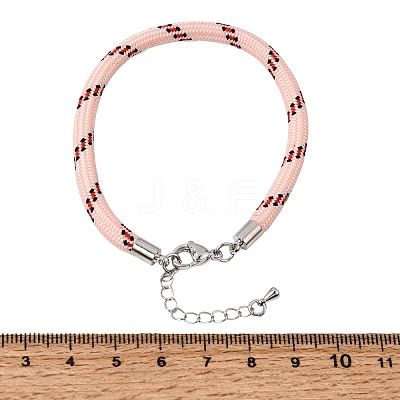 Braided Round Polyester Cord Bracelet Makings FB-CBAEDA0-01P-30-1