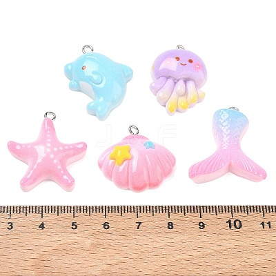 Opaque Resin with Alloy Pendants RE-CBA14F0-02-1