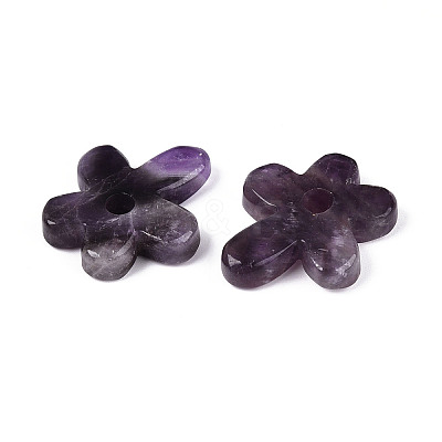 Natural Amethyst Pendants G-T142-44E-1