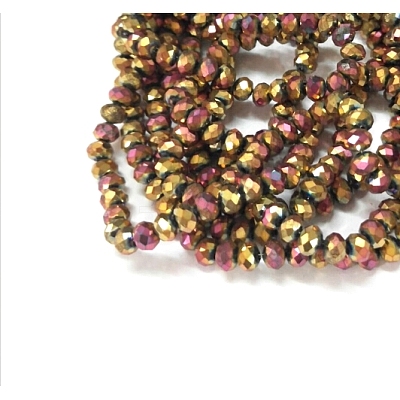 Electroplate Glass Bead Strands EGLA-G014-3mm-FP01-1