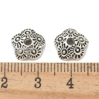 Tibetan Style Alloy Bead Caps TIBE-P003-56AS-1