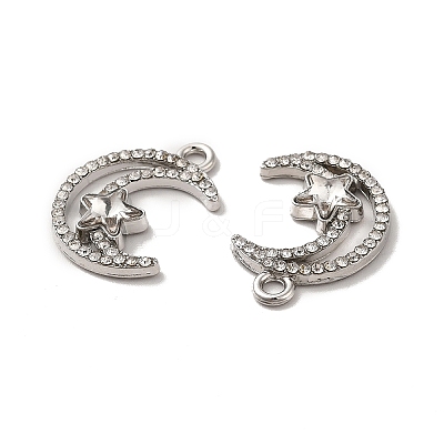 Rack Plating Alloy Crystal Rhinestone Pandants PALLOY-O106-04P-1
