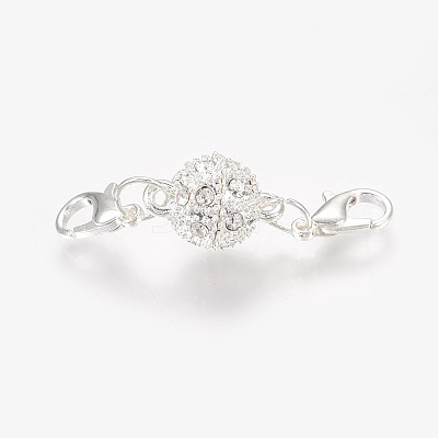 Alloy Rhinestone Magnetic Clasps BT-TAC0001-01S-1