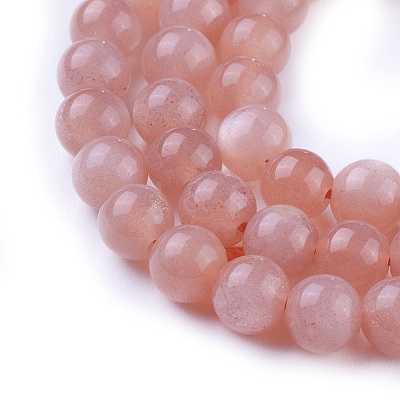 Natural Grade A Sunstone Beads Strands G-G785-03A-1