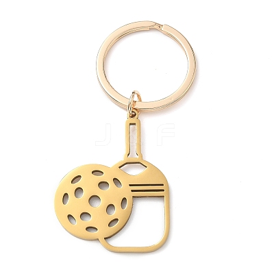 201 Stainless Steel Laser Cut Hollow Paddle Keychains LS-KEYC-H021-02G-1