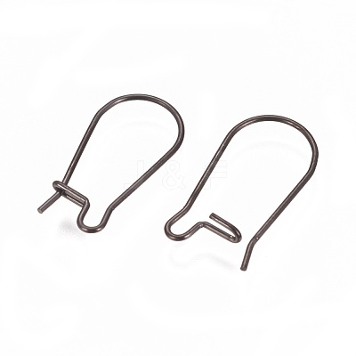 304 Stainless Steel Hoop Earrings Findings Kidney Ear Wires X-STAS-L216-22C-B-1