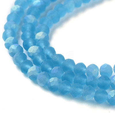 Imitation Jade Glass Beads Strands EGLA-A034-T2mm-MB08-1