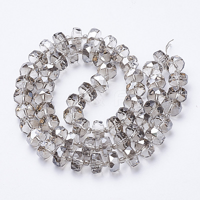 Electroplat Glass Beads Strands X-EGLA-Q092-8mm-D04-1