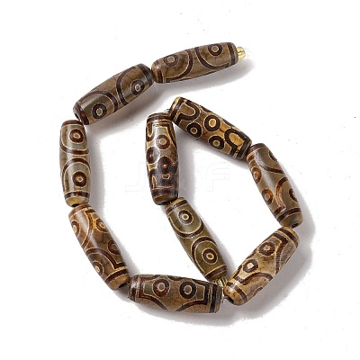 Tibetan Style dZi Beads Strands G-A024-01M-1