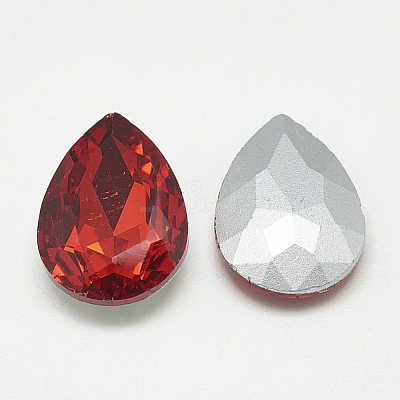 Pointed Back Glass Rhinestone Cabochons RGLA-T081-13x18mm-07-1