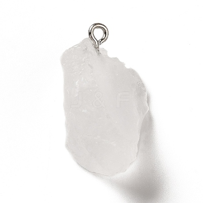 Raw Rough Natural Quartz Crystal Pendants G-A028-01H-1