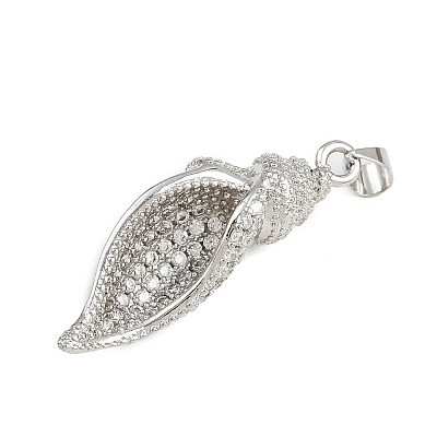 Brass Micro Pave Cubic Zirconia Pendants KK-A269-24P-1