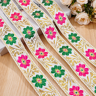 Polyester & Metallic Ribbon OCOR-WH0070-315A-1