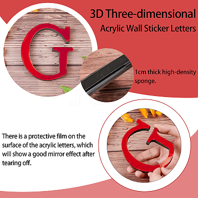 Acrylic Mirror Wall Stickers Decal DIY-CN0001-13B-G-1