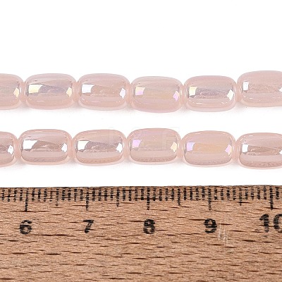 Electroplate Imitation Jade Glass Beads Strands EGLA-Q132-03B-B02-1