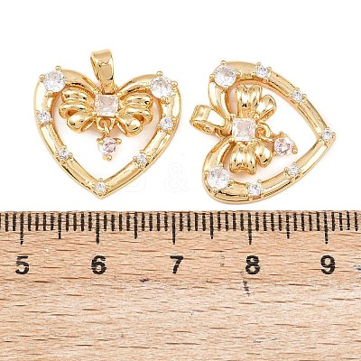 Brass Micro Pave Cubic Zirconia Pendants KK-I475-05G-02-1