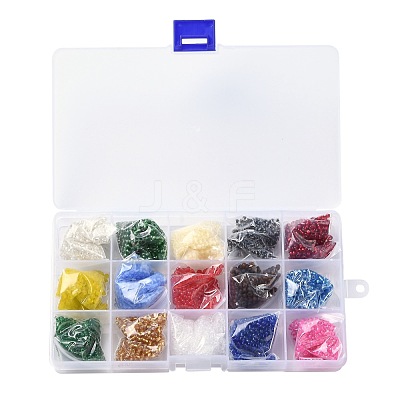 180G 15 Colors Glass Seed Beads SEED-JQ0003-01A-3mm-1