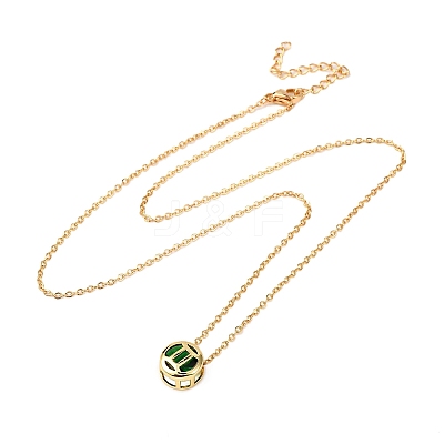 Brass Pave Cubic Zirconia Birth Stone Constellation Pendant Cable Chain Necklaces LS-NJEW-D334-01G-11-1