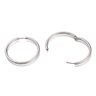 Tarnish Resistant 201 Stainless Steel Huggie Hoop Earrings EJEW-O095-02E-1