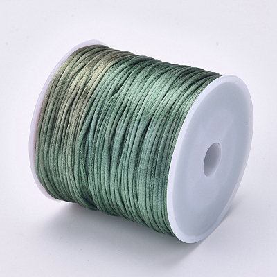 Round Nylon Satin Rattail Cord NWIR-WH0009-15A-15-1