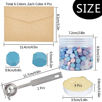 Sealing Wax Beads Wax Seal Kit DIY-CP0003-46C-1