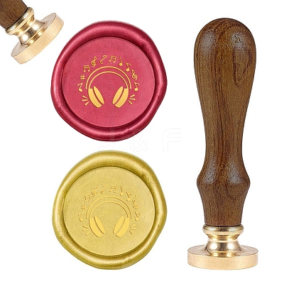 DIY Wood Wax Seal Stamp AJEW-WH0131-178-1
