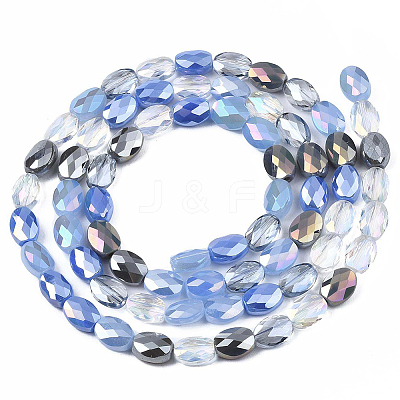 3 Strands Electroplate Glass Beads Strands EGLA-PA0001-25B-1
