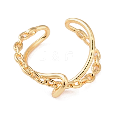 Brass Open Cuff Ring RJEW-R143-01B-G-1
