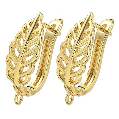 Brass Earring Findings KK-D226-07G-1