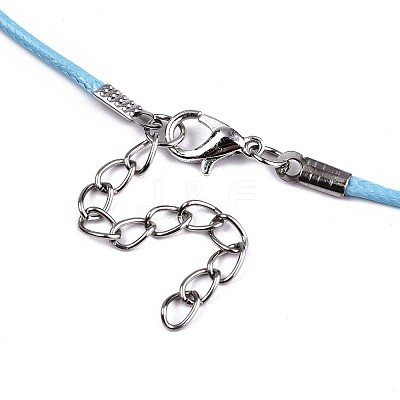 Waxed Cotton Cord Necklace Making MAK-S034-009-1