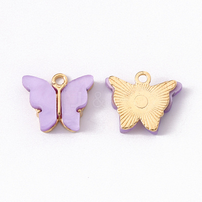 Alloy Acrylic Pendants ENAM-R136-01B-1