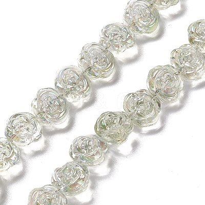 Electroplate Glass Beads Strands EGLA-L040-HR02-1